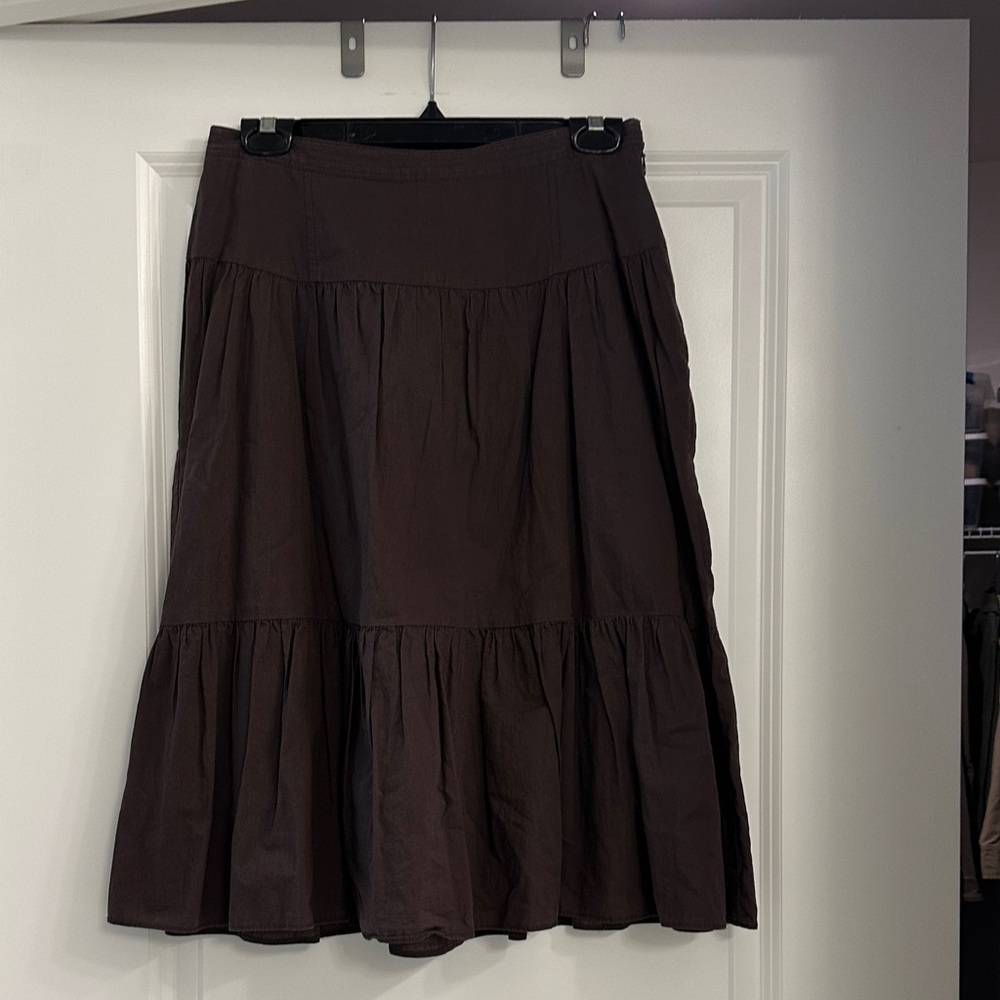 Banana Republic Dark Brown A-Line Skirt